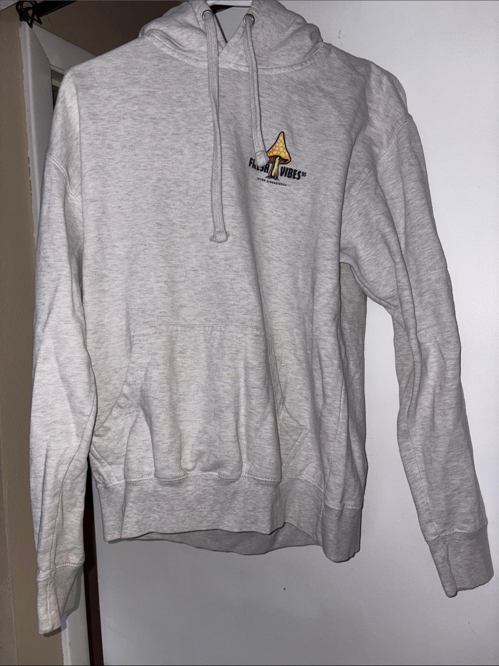 Light Gray 'Fresh Vibes' Hooded Sweatshirt
